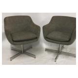 Pair vintage Edward & Roffman swivel chairs