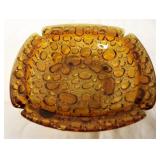 Blenko pebble amber ashtray