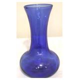 Blue glass vase