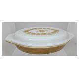Pyrex Butterfly Gold covered dish