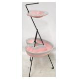 Hull pottery 1950s ashtray & planter stand