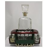 Caboose decanter set with 4 shots