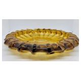 Vintage amber glass ashtray