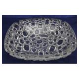 Blenko pebble bubble glass ashtray