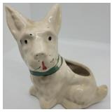 Scotty dog pottery vase