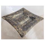 Vintage Kenwood black & gold ashtray