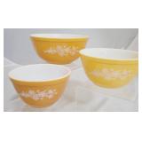 Pyrex Butterfly Gold 2 mixing bowl set