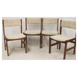 Set of 4 mid-century upholstered chairs