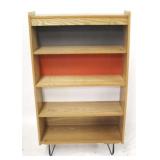Contemporary hair pin leg painted bookshelf