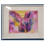 "Blood on the Moon" Framed Watercolor signed