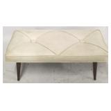 Mid-century button tuft bench