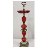 Vintage red smoking stand