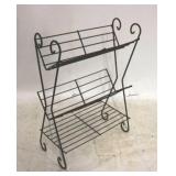 Mid-century iron record rack