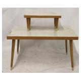 Mid-century formica top 2 tier table