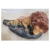 Ezra Brooks lion liquor bottle