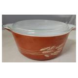 Pyrex Autumn Wheat covered dish