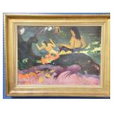 Framed "Fatata te Miti" (by the Sea) signed by