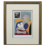 WOMAN WITH YELLOW ARMCHAIR PRINT BY PABLO PICASSO