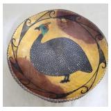 Wooden Bowl with bird design
