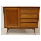 MId-century splay leg server w/ door & drawers