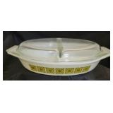 Pyrex Autumn Floral (Verde) covered dish