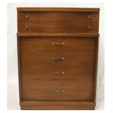 Bassett vintage mid-century chest on chest