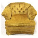 Vintage Broyhill gold velvet Chesterfield chair