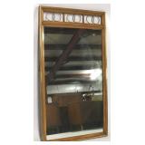 Vintage mirror with brass trim