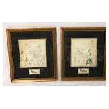 Pair 1969 Picasso erotics framed prints