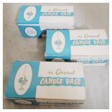 3 Boxes (pair) original candle vases