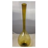 Vintage amber 19 1/2" tall vase