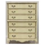 Painted French provencial chest on chest