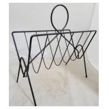 Atomic metal vintage magazine rack