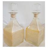 Vintage pair of decanters