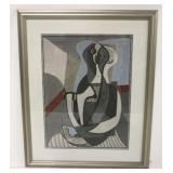 Seated Woman by Picasso framed print