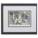 THINKING NUDE PRINT BY ROY LICHTENSTEIN