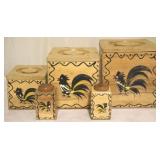 5 Pc Woodpecker Woodware canister set