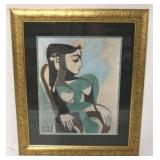 Woman in Chair by Picasso framed print