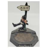 Cast iron figurine ashtray