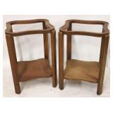 2 Deco side tables missing glass