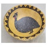 Small Wooden Bowl with bird design