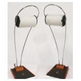 Mid-century pair of arc lamps - floating style