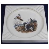 Hunt scene vintage ashtray
