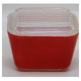 Pyrex red covered refrigerator dish