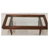 Glass top mid-century small table