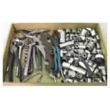 Lot of assorted wrenches, sockets, etc