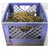 Milk Crate w/ Metal Chains