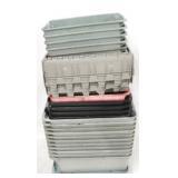 Lot of Assorted Plastic Storage Bins