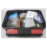 Plastice Storage Bin w/ Contents