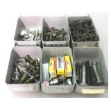 Set of 6 Metal Storage Bins w/ Contents